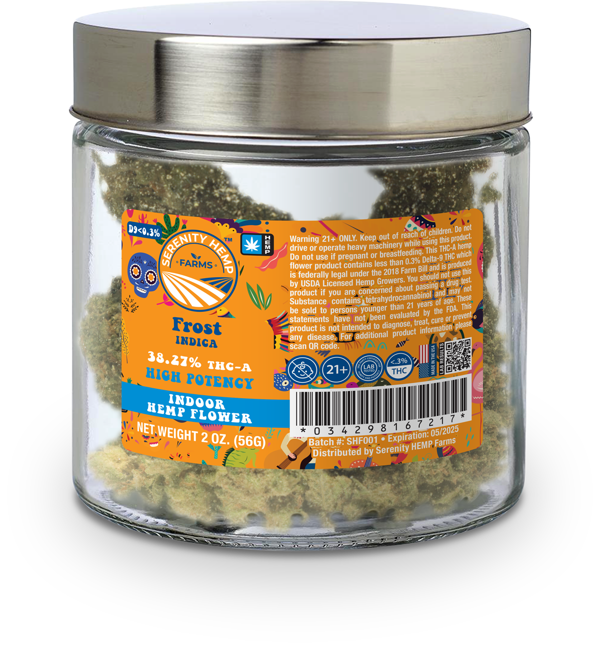 SERENITY HEMP THCA 20Z FLOWER - FROST