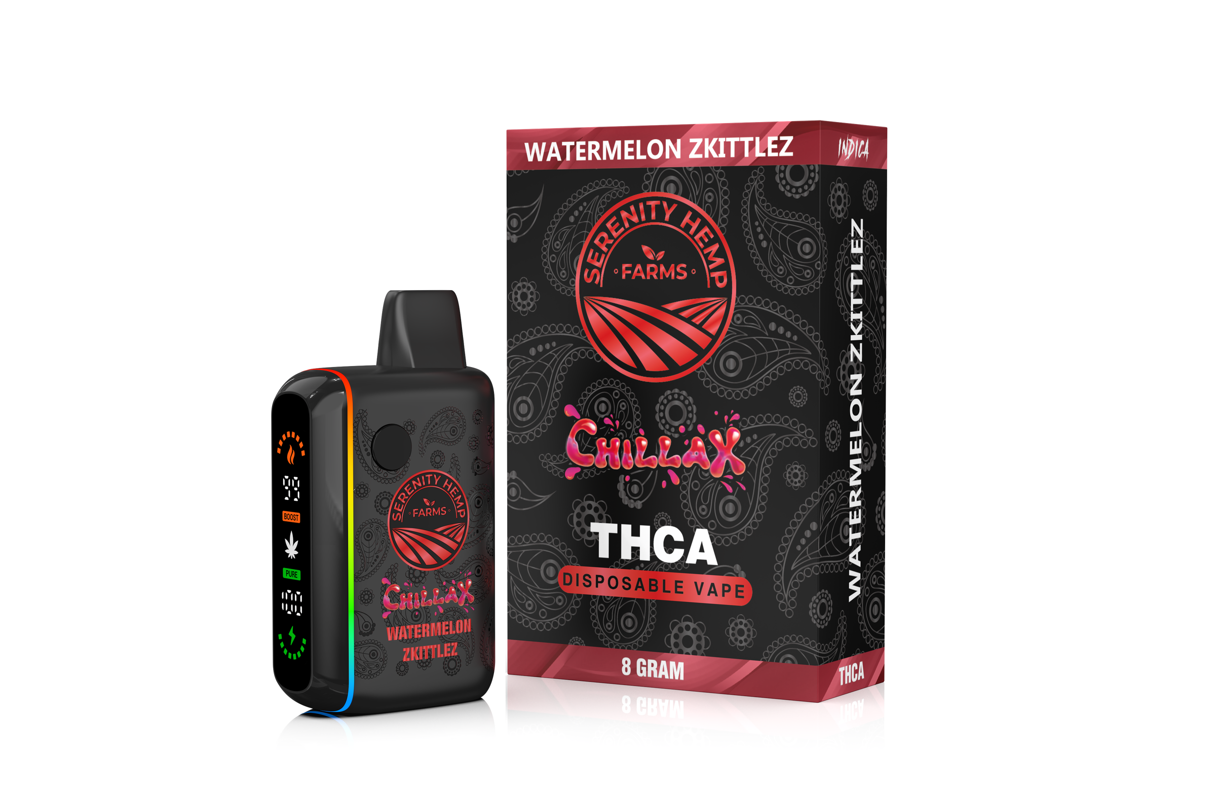 Watermelon Zkittlez (Indica) | 8g THCA Disposable | Serenity Hemp